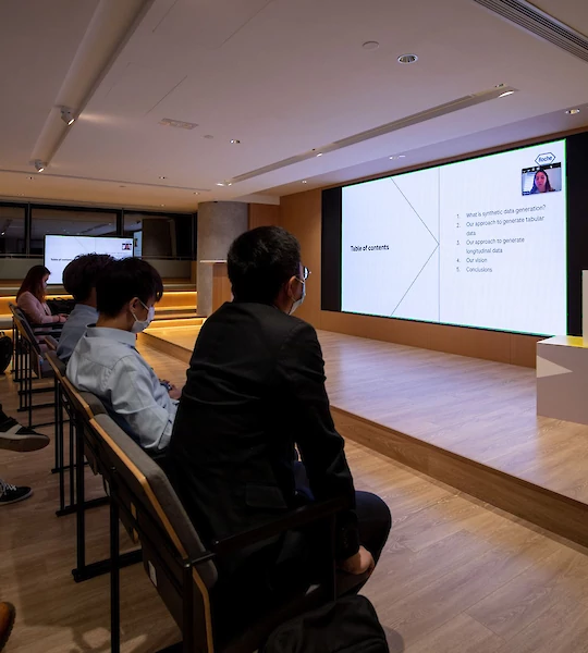 DSPS Capstone Student Team (Roche Project Team) Presentation in Synthetic Healthcare Data Conference: A Systematic Literature Review on Synthetic Data in Healthcare & Policy