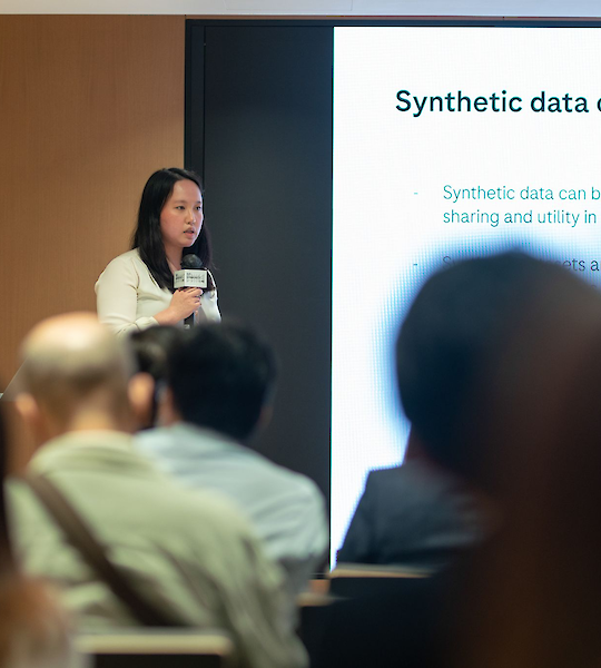 DSPS Capstone Student Team (Roche Project Team) Presentation in Synthetic Healthcare Data Conference: A Systematic Literature Review on Synthetic Data in Healthcare & Policy